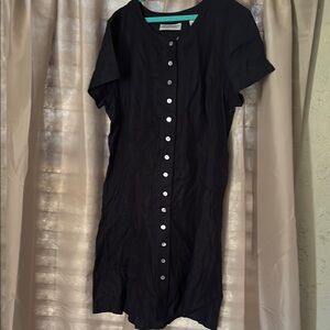 Black Button-Down Dress